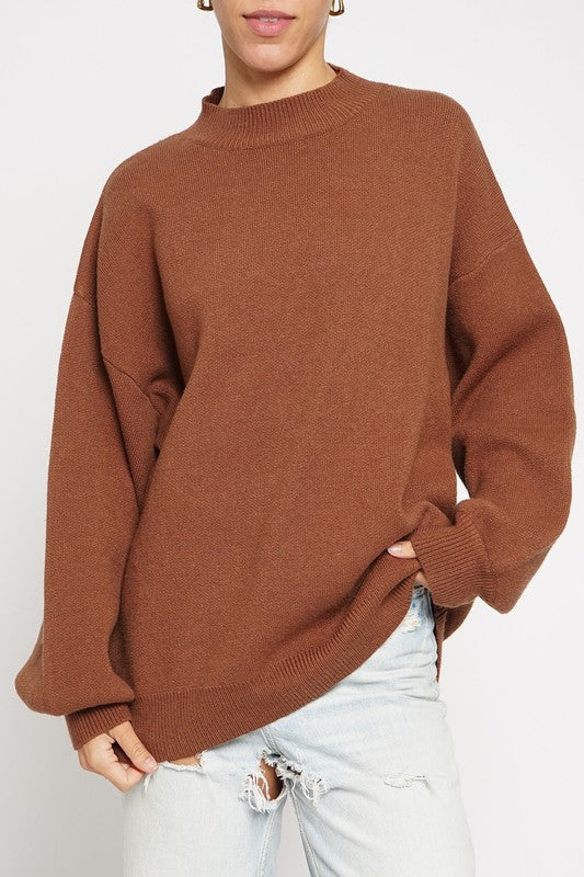 Free People Women's Rust buying Knit Oversized Sweater Size Large