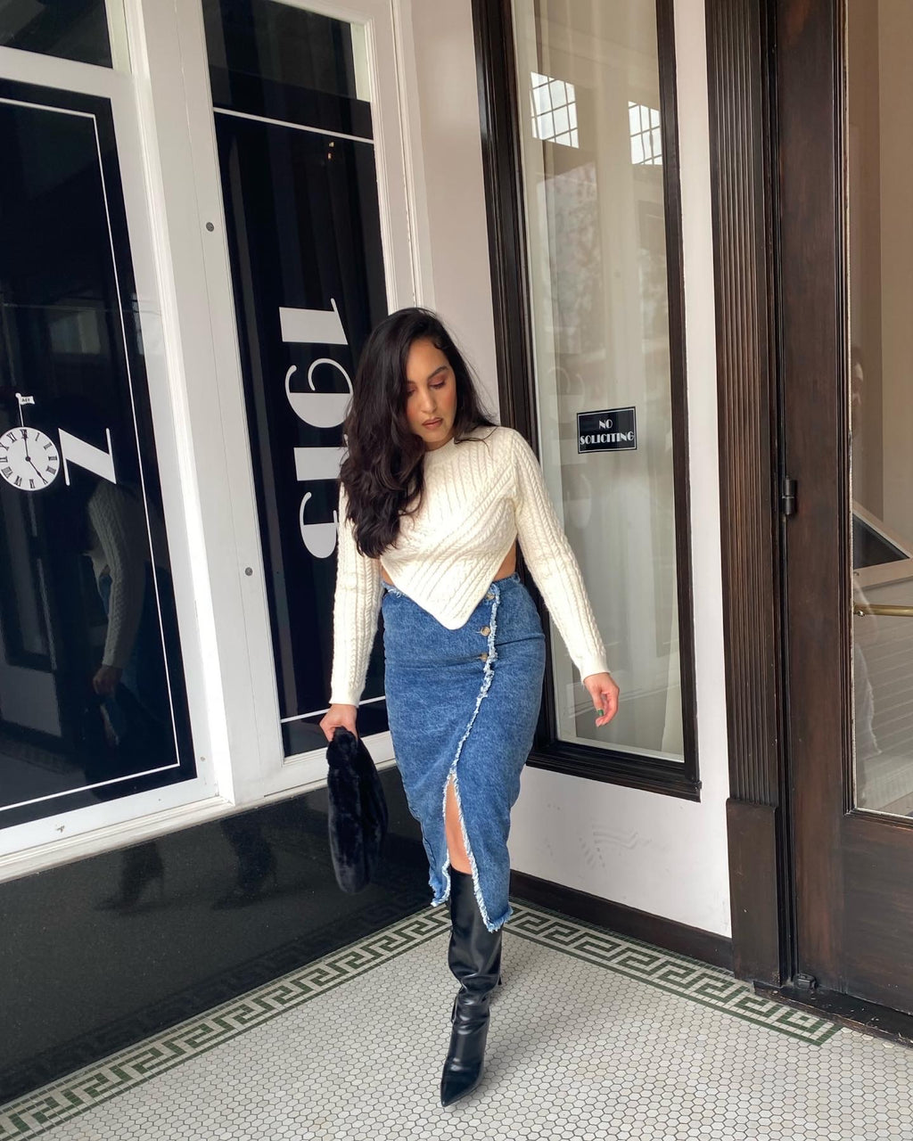 【mnem】Rimsha Denim Wrap Skirt Lightweight Denim Wrap Skirt | JULAHAS
