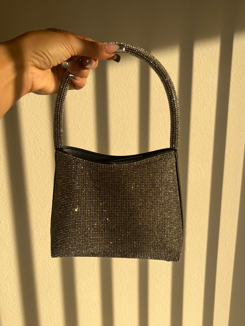 Crystal Mini Rhinestone Handbag with Top Handle